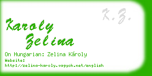 karoly zelina business card