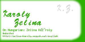 karoly zelina business card